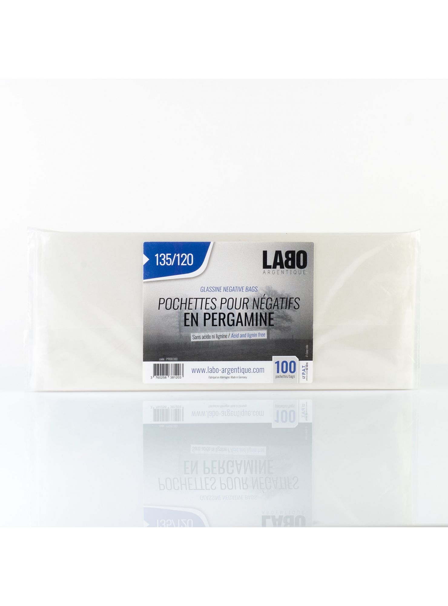 LABO-ARGENTIQUE - Pochettes Cristal 120 et 135 / 100 pochettes